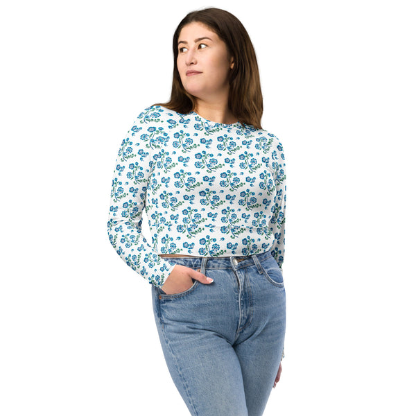 Recycled long-sleeve crop top - Objet D'Art