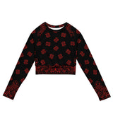 Bandana Art Recycled long-sleeve crop top - Objet D'Art