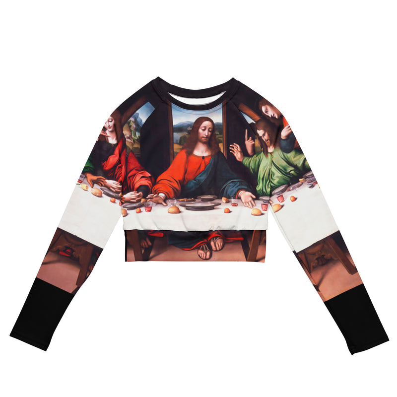 The Last Supper Recycled long-sleeve crop top - Objet D'Art