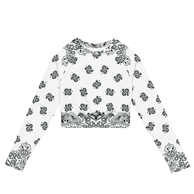 Bandana Art Recycled long-sleeve crop top - Objet D'Art