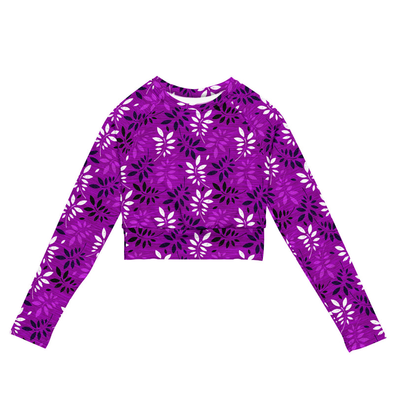 Amethyst Arbor Recycled long-sleeve crop top - Objet D'Art