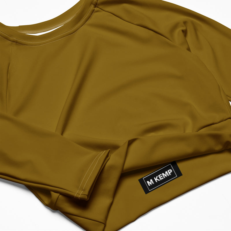 Bronze Beauty Recycled long-sleeve crop top - Objet D'Art