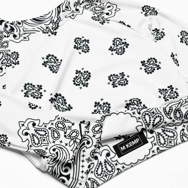 Bandana Art Recycled long-sleeve crop top - Objet D'Art