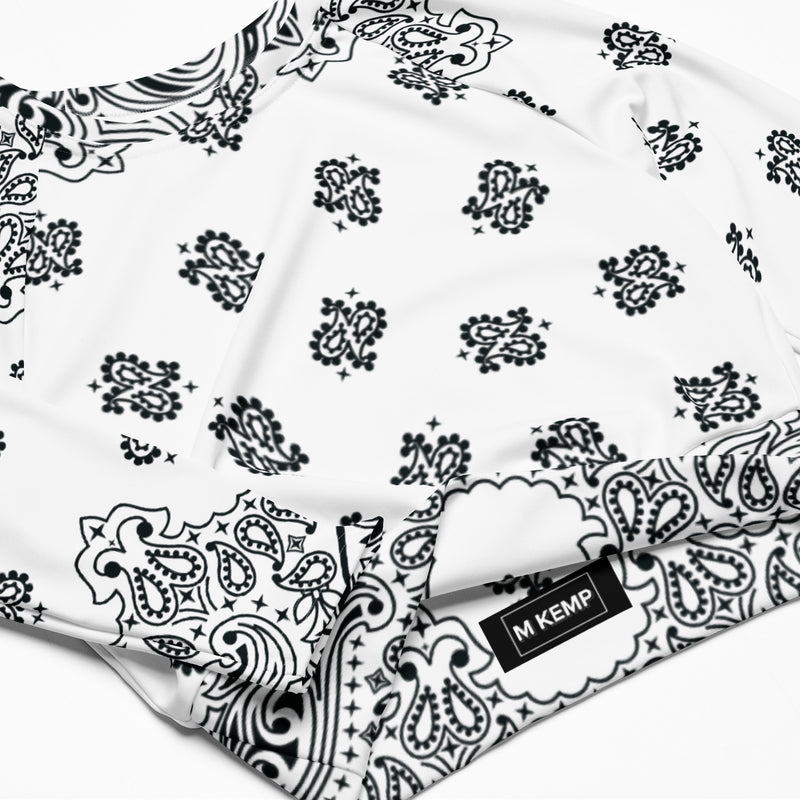 Bandana Art Recycled long-sleeve crop top - Objet D'Art