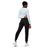 Analglyph Grid Recycled long-sleeve crop top - Objet D'Art