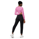 Pink Peace Recycled long-sleeve crop top - Objet D'Art