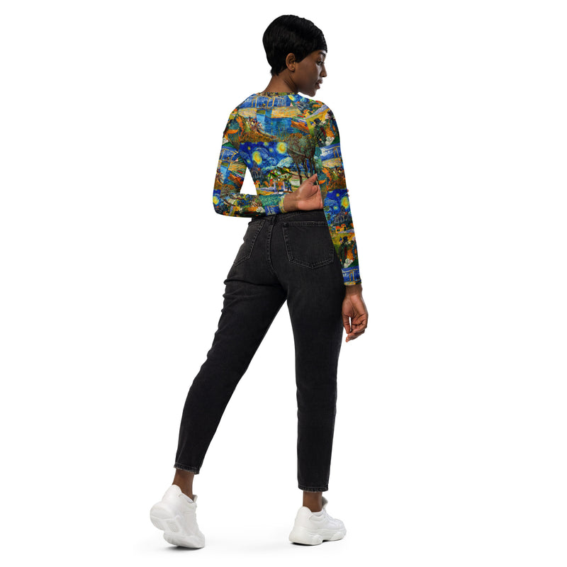 Recycled long-sleeve crop top - Objet D'Art