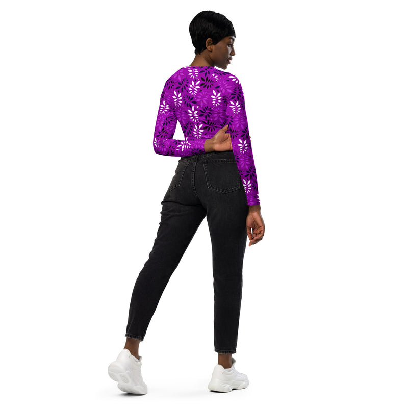 Amethyst Arbor Recycled long-sleeve crop top - Objet D'Art