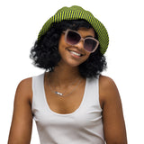 Grasshopper Green Striped Reversible bucket hat - Objet D'Art