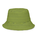 Grasshopper Green Striped Reversible bucket hat - Objet D'Art