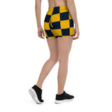 Blue & Gold Checkered Shorts - Objet D'Art