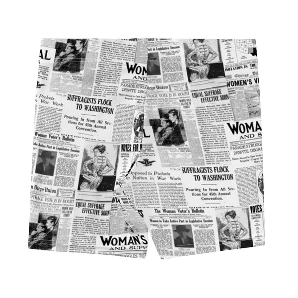 Women's Suffrage Headline Collage News Shorts - Objet D'Art