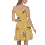 Floral Polka Dot Skater Dress - Objet D'Art