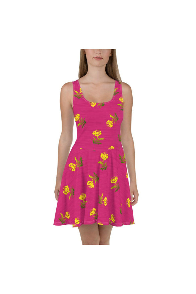 Floral PInk Skater Dress - Objet D'Art