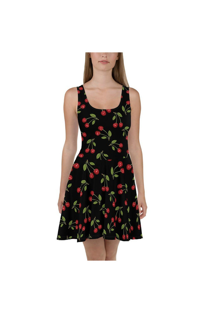 Cherry Print Skater Dress - Objet D'Art
