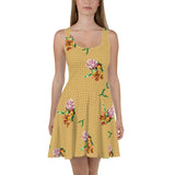 Floral Polka Dot Skater Dress - Objet D'Art