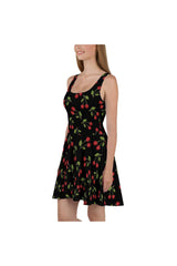 Cherry Print Skater Dress - Objet D'Art