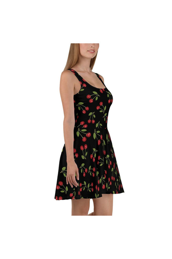 Cherry Print Skater Dress - Objet D'Art
