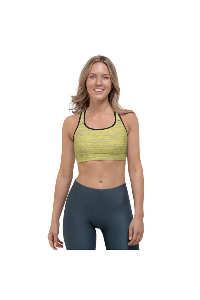 Yellow and Gray Fiber Sports bra - Objet D'Art