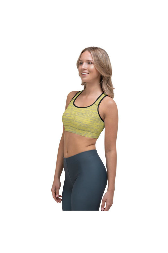 Yellow and Gray Fiber Sports bra - Objet D'Art