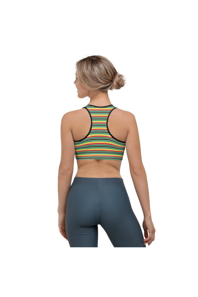 Pan Africa Striped Sports bra - Objet D'Art