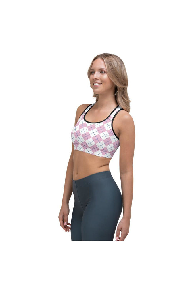 Pink Argyle Sports bra - Objet D'Art