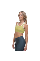 Yellow and Gray Fiber Sports bra - Objet D'Art