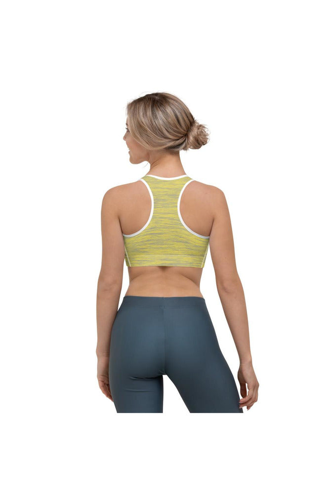 Yellow and Gray Fiber Sports bra - Objet D'Art