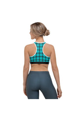 Robin's Egg Plaid Sports bra - Objet D'Art