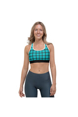 Robin's Egg Plaid Sports bra - Objet D'Art