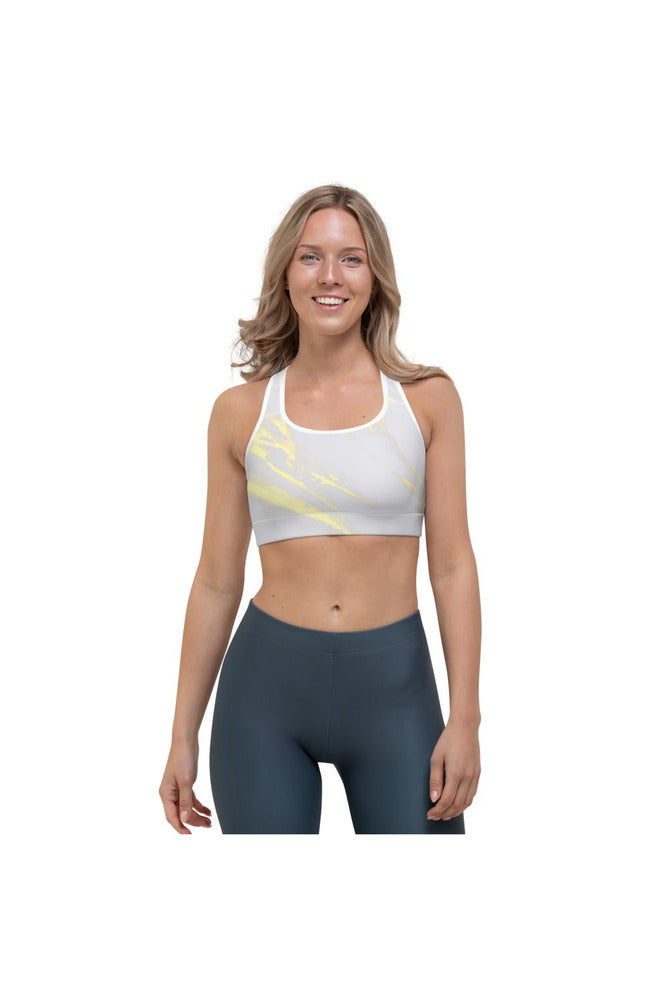 Gold Streaked Marble Sports bra - Objet D'Art
