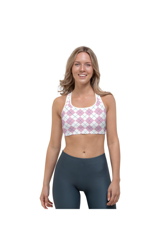 Pink Argyle Sports bra - Objet D'Art