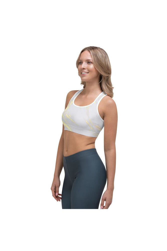 Gold Streaked Marble Sports bra - Objet D'Art