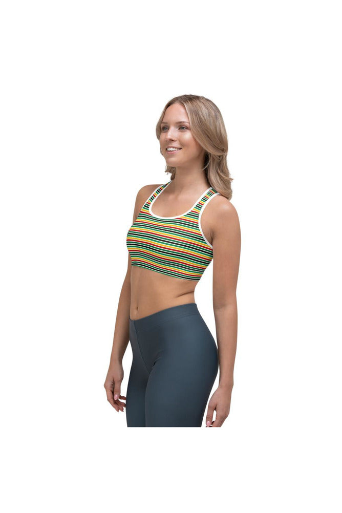 Pan Africa Striped Sports bra - Objet D'Art