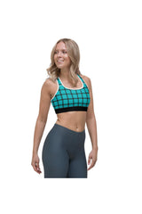 Robin's Egg Plaid Sports bra - Objet D'Art