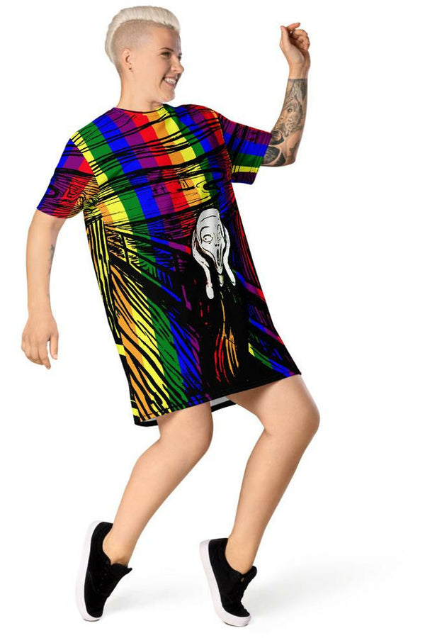 Scream in Color T-shirt dress - Objet D'Art