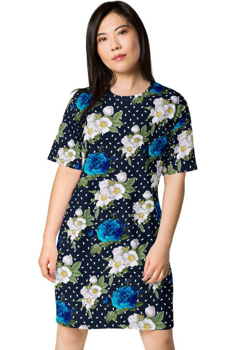Floral Print T-shirt dress - Objet D'Art
