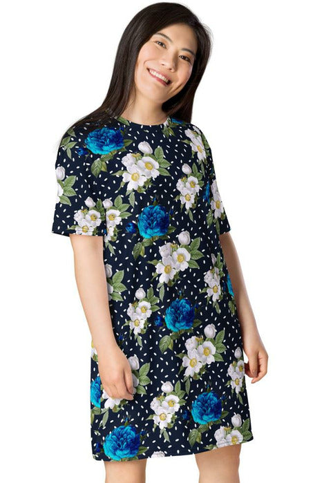 Floral Print T-shirt dress - Objet D'Art