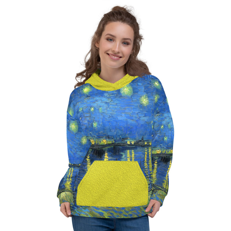Starry Nights Over The Rhone Unisex Hoodie - Objet D'Art
