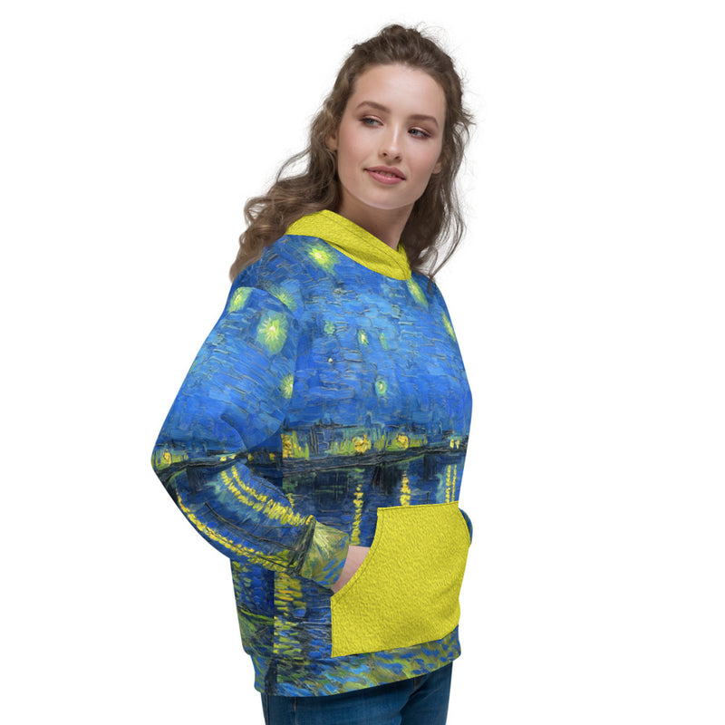 Starry Nights Over The Rhone Unisex Hoodie - Objet D'Art