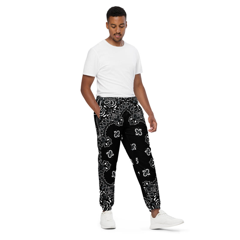 Black Bandana Unisex track pants - Objet D'Art