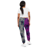 Two Tone Floral Waves Unisex track pants - Objet D'Art