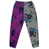 Two Tone Floral Waves Unisex track pants - Objet D'Art