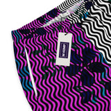 Two Tone Floral Waves Unisex track pants - Objet D'Art