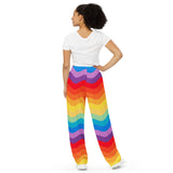 Color Wave unisex wide-leg pants - Objet D'Art