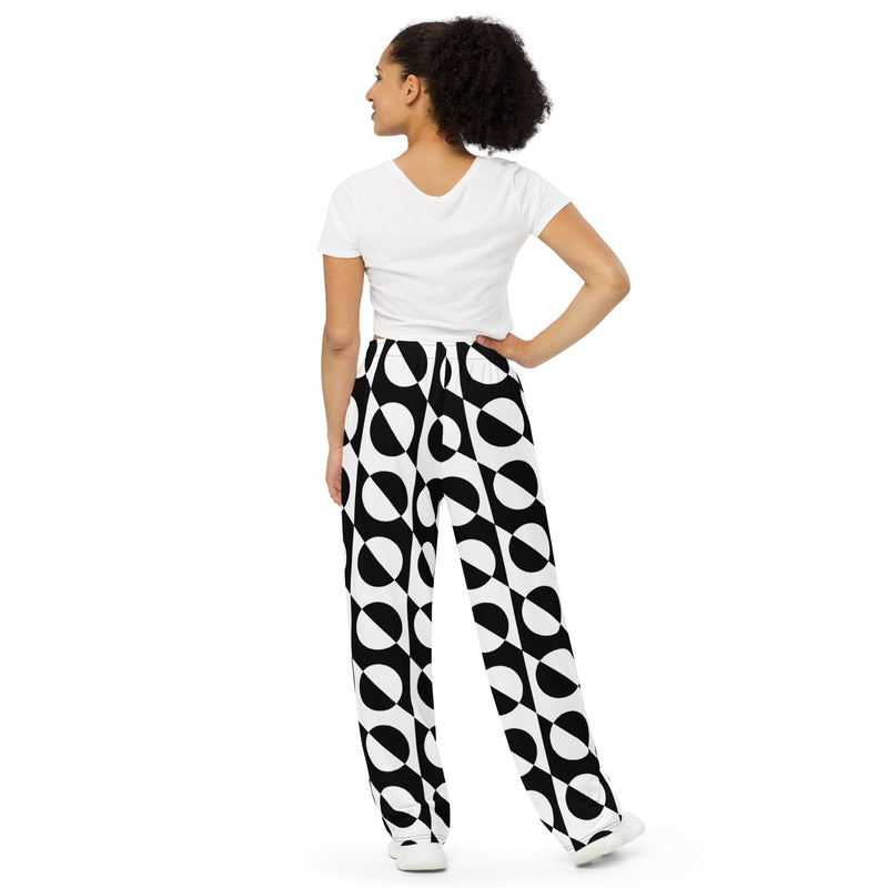 All-over print unisex wide-leg pants - Objet D'Art