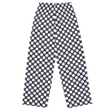 Polka Dot on Payne's Gray unisex wide-leg pants - Objet D'Art
