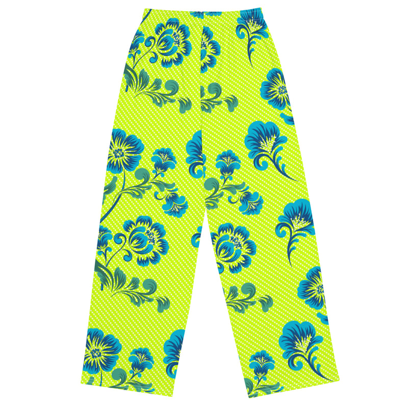 All-over print unisex wide-leg pants - Objet D'Art
