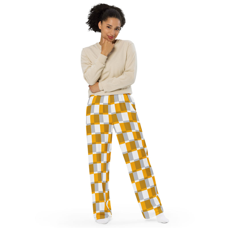 Checkered unisex wide-leg pants - Objet D'Art