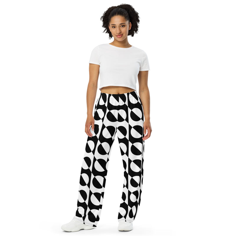 All-over print unisex wide-leg pants - Objet D'Art